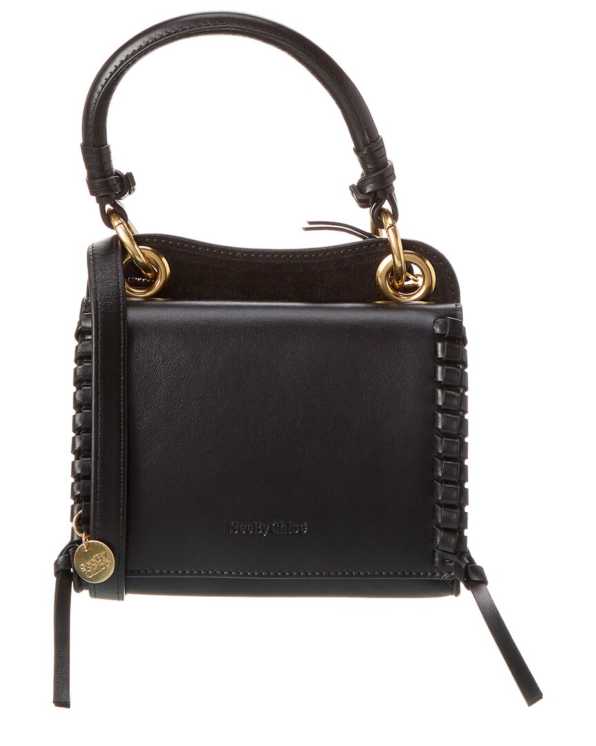 Shop See By Chloé Tilda Mini Leather Shoulder Bag In Black