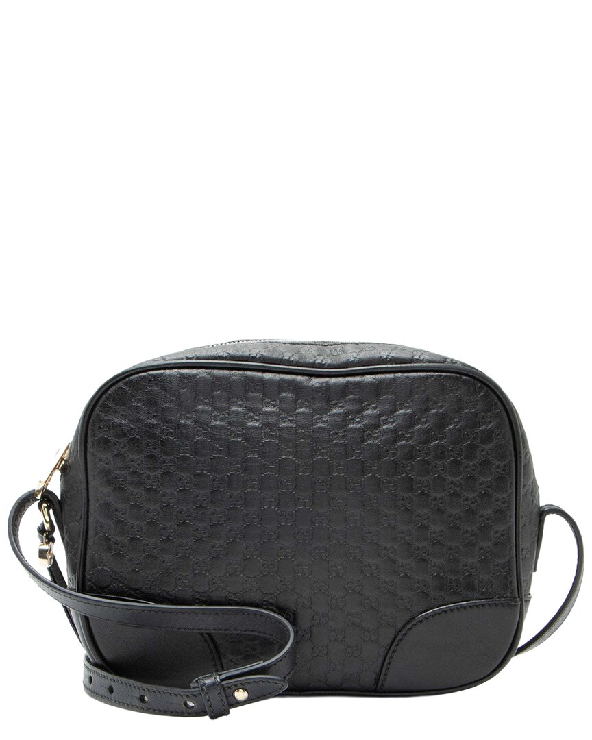 Gucci Black Microssima Leather Bree Disco Shoulder Bag (authentic Pre-  Loved)
