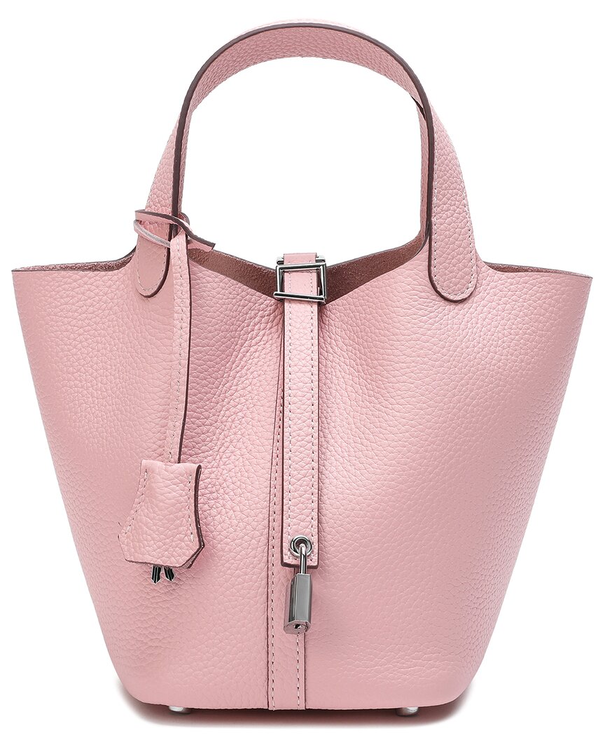 Tiffany & Fred Paris Full-Grain Leather Top Handle Bag