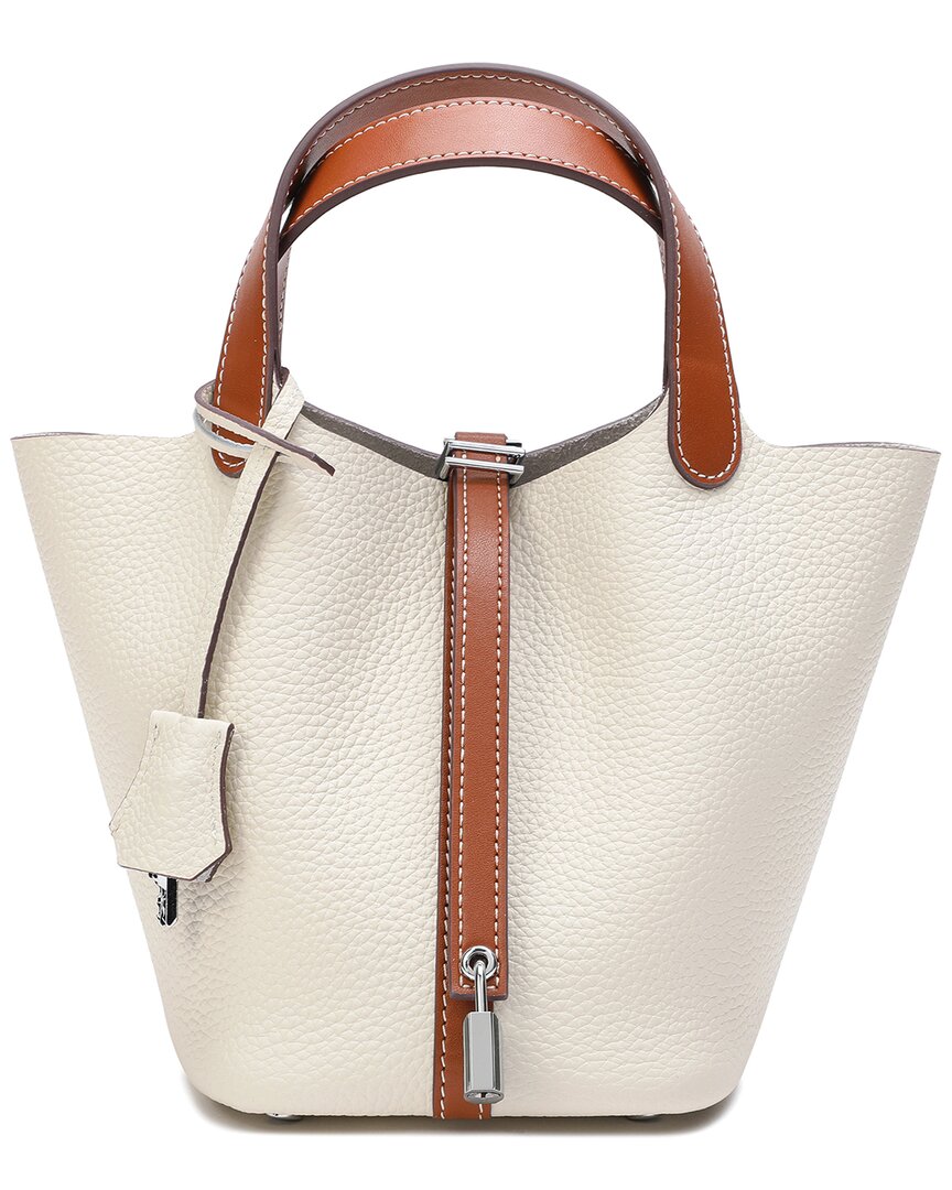 TIFFANY & FRED TIFFANY & FRED PARIS FULL-GRAIN LEATHER TOP HANDLE BAG