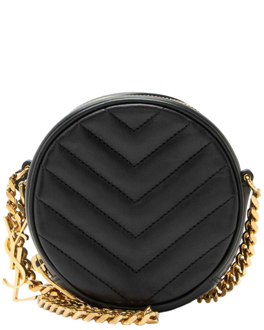Saint Laurent Black Matelasse Leather Monogram Bubble Small Crossbody