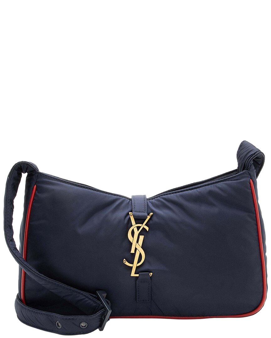 Saint Laurent Blue Nylon Le 5 A 7 Shoulder Bag