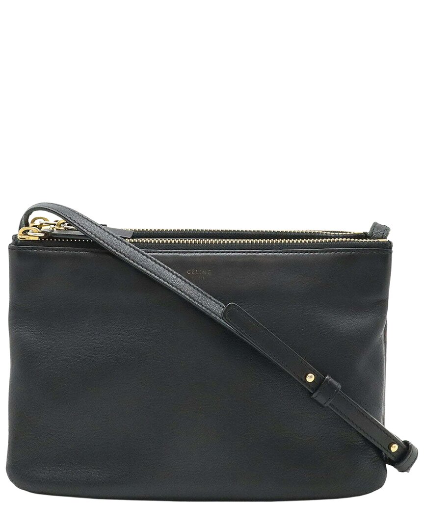 Celine Black Calfskin Trio Small Shoulder Bag (authentic Pre-loved)