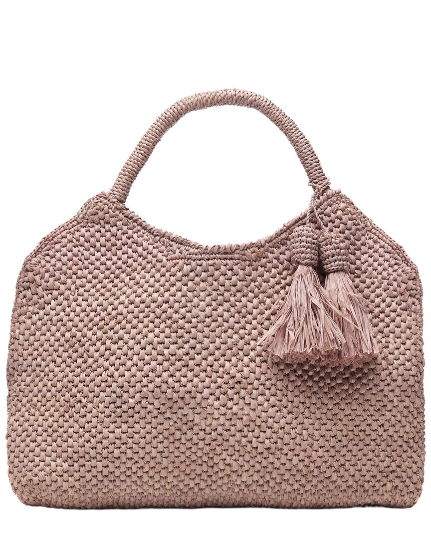 Mar Y Sol Anya Raffia Satchel In Purple