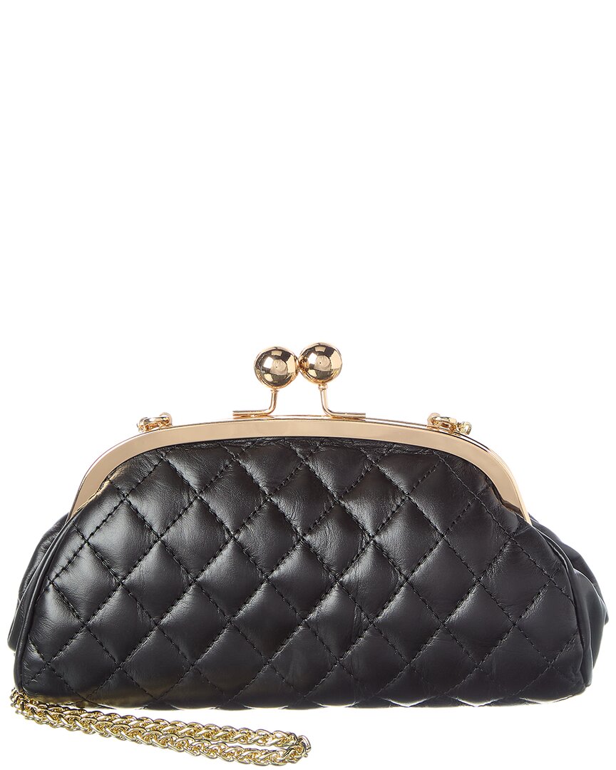Isabella Rossetti Alethea Leather Handbag In Black
