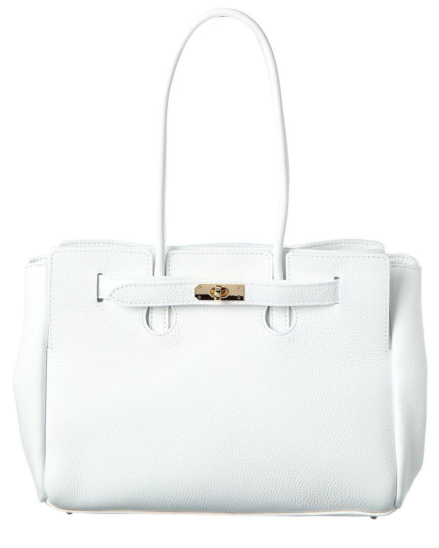 Isabella Rossetti Beatrix Leather Handbag In White