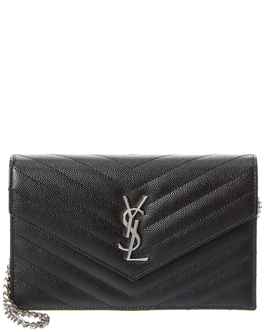 Shop Saint Laurent Cassandre Matelasse Leather Shoulder Bag In Black