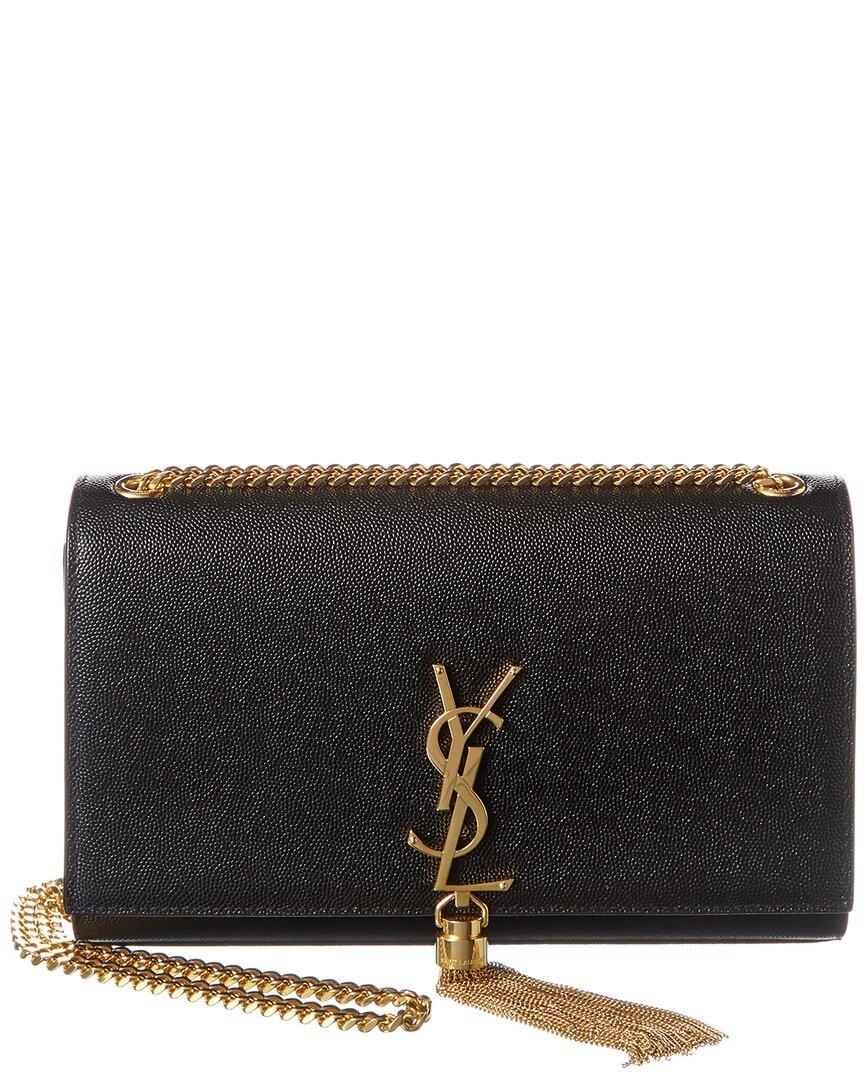 Saint Laurent Kate Tassel Medium Leather Shoulder Bag In Black