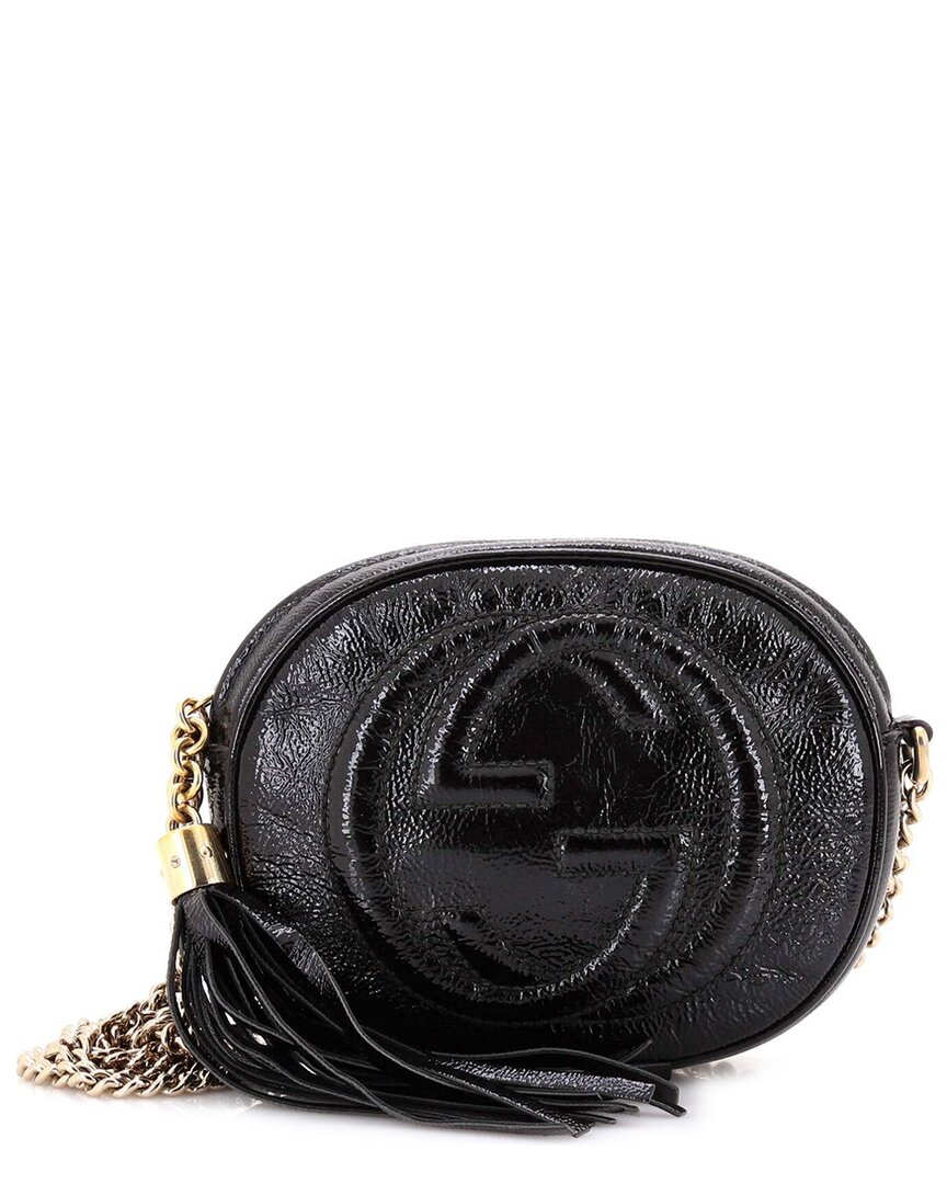 Gucci Soho Chain Bag Patent Mini (authentic Pre-loved) In Black