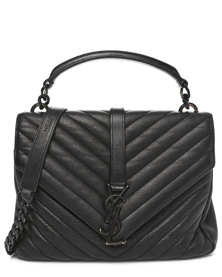 Saint Laurent Medium Leather Satchel