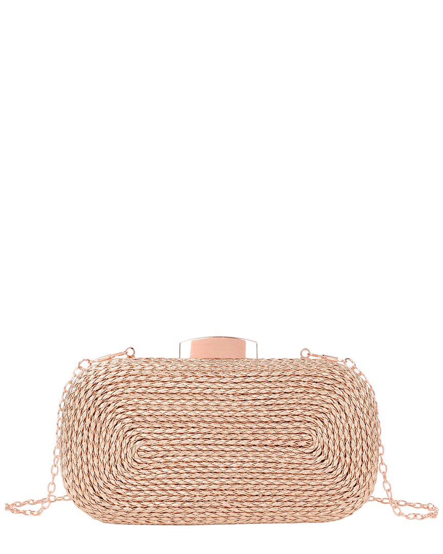 Tiffany & Fred Paris Tiffany And Fred Paris Woven Metallic Frame Clutch In Brown