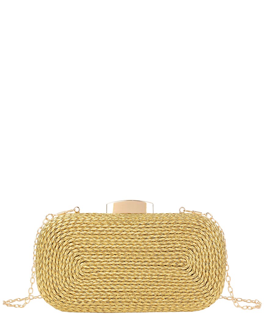 Tiffany & Fred Paris Tiffany And Fred Paris Woven Metallic Frame Clutch In Gold