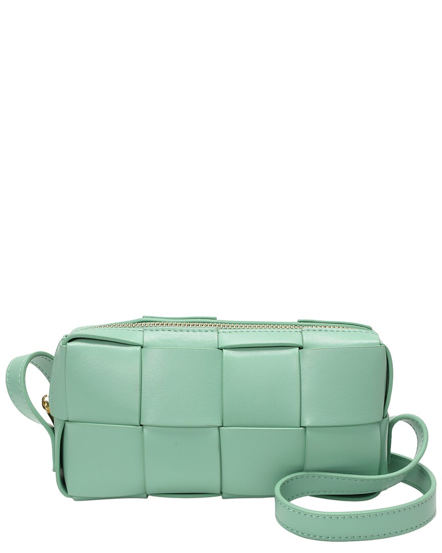 Tiffany & Fred Paris Tiffany And Fred Paris Woven Leather Mini Crossbody Bag In Green