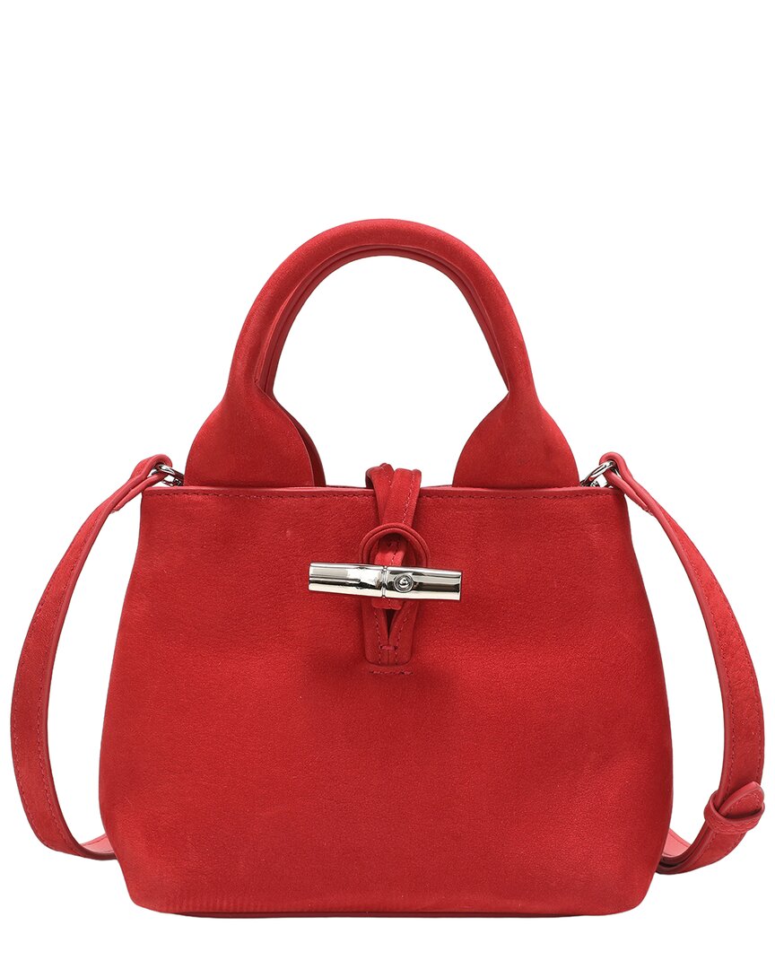 Tiffany & Fred Paris Tiffany And Fred Paris Elegant Mini Suede Leather Satchel In Red