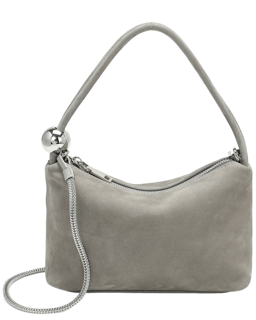 Tiffany & Fred Paris Tiffany And Fred Paris Mini Suede Leather Shoulder Bag In Grey