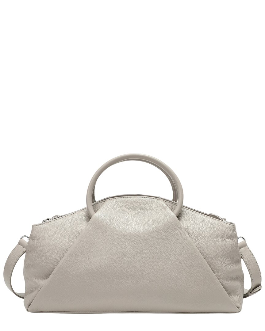 Tiffany & Fred Paris Tiffany And Fred Paris Contemporary Leather Top Handle Tote In White