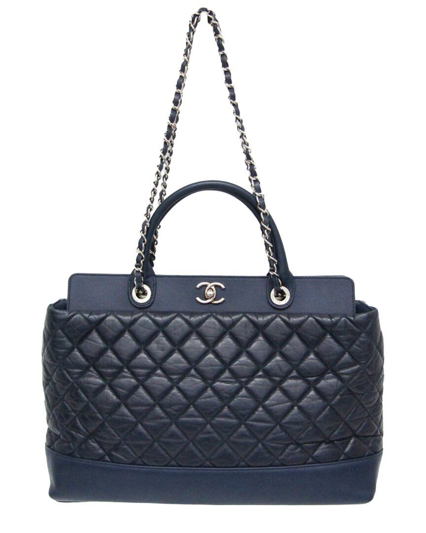 Chanel Navy Leather Shoulder Bag (authentic Pre-loved)