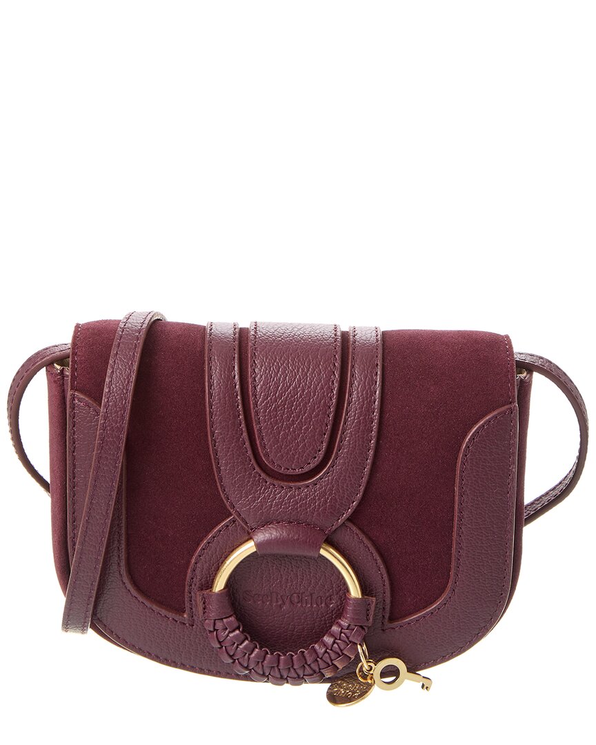 Shop See By Chloé Hana Mini Leather & Suede Crossbody In Red