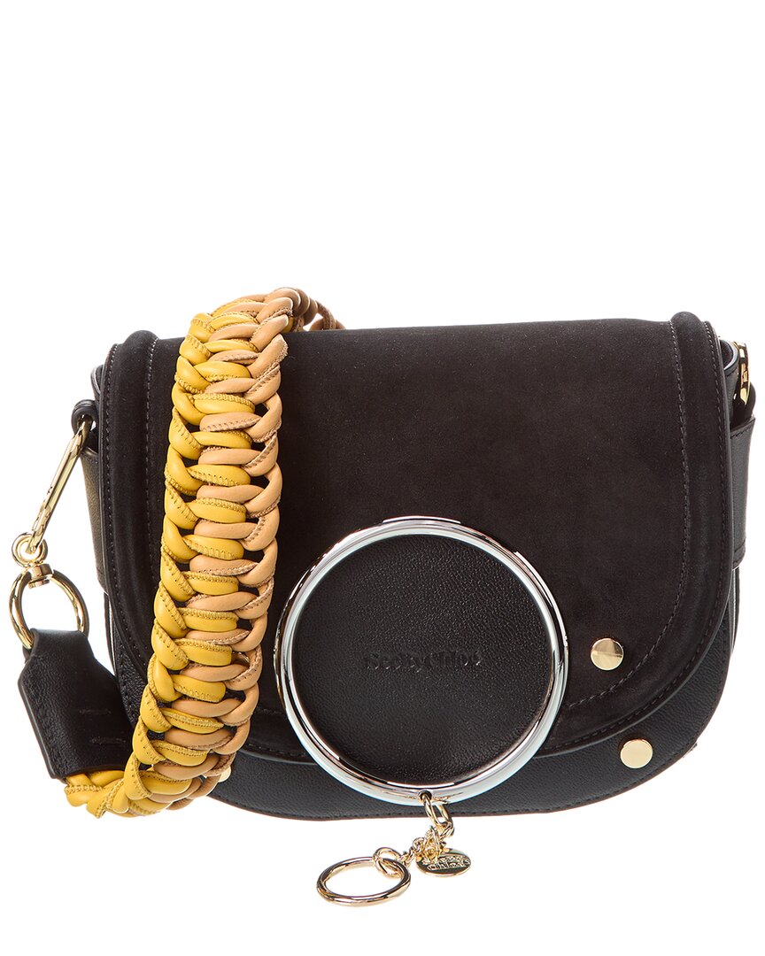 See By Chloé Mara Leather & Suede Crossbody In Black