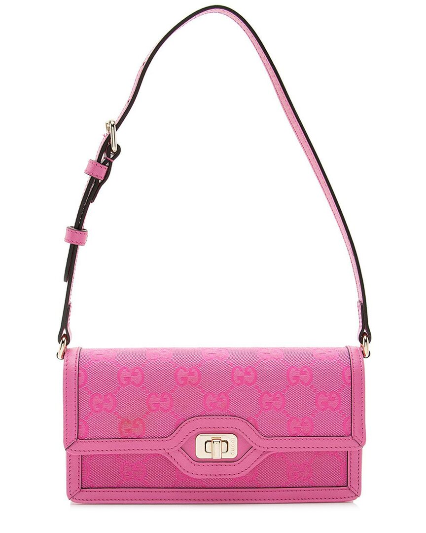 Gucci Pink Gg Canvas Luce Mini Shoulder Bag (authentic Pre-loved)