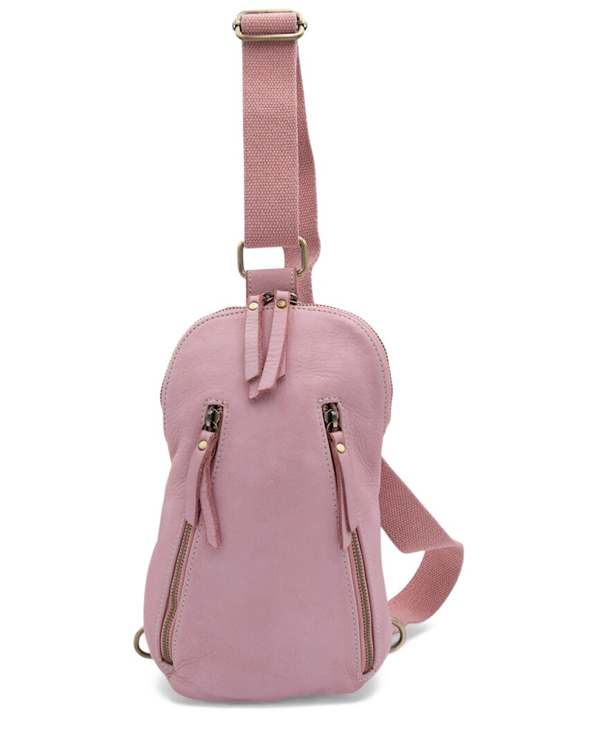 Bolsa Nova Logan Leather Sling Bag In Pink