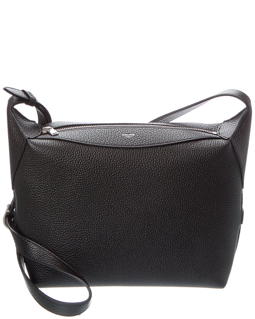 Celine Harry Leather Shoulder Bag In Black