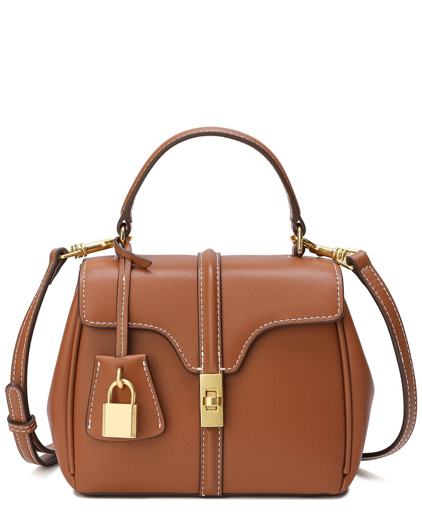 Tiffany & Fred Paris Smooth Leather Top Handle Crossbody
