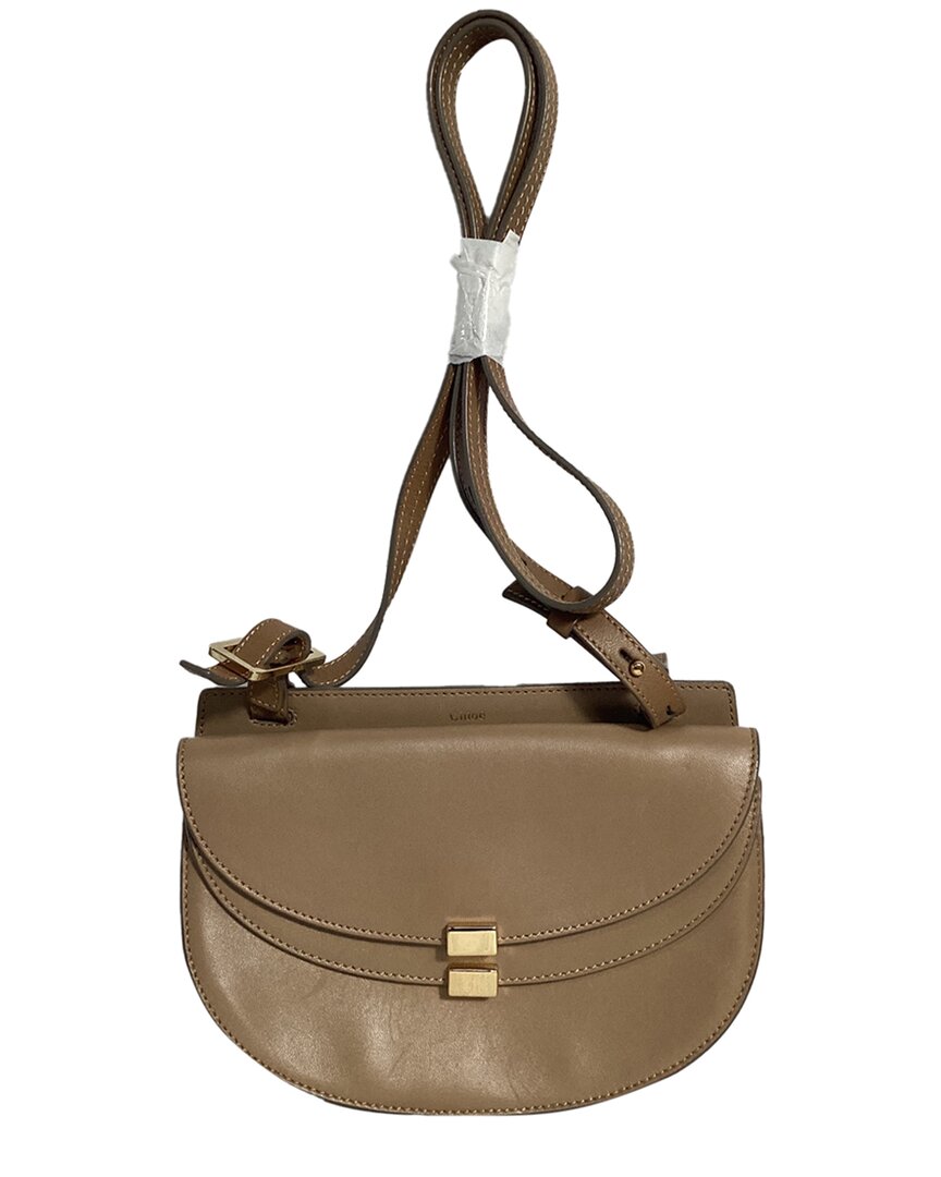 Chloé Brown Leather Mini Georgia Bag (authentic Pre-loved)