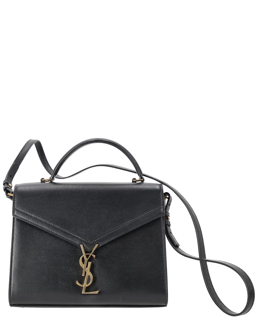 Saint Laurent Cassandra Medium Top Handle Bag (authentic Pre-loved) In Black