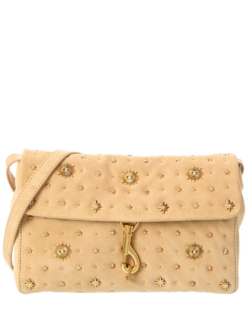Rebecca Minkoff Edie Evil Eye Suede Crossbody In Tan