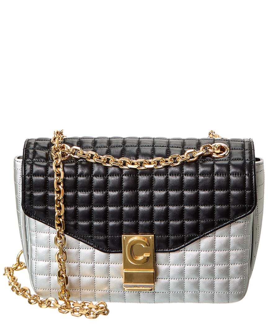 Celine C Medium Quilted Leather Shoulder Bag (authentic )