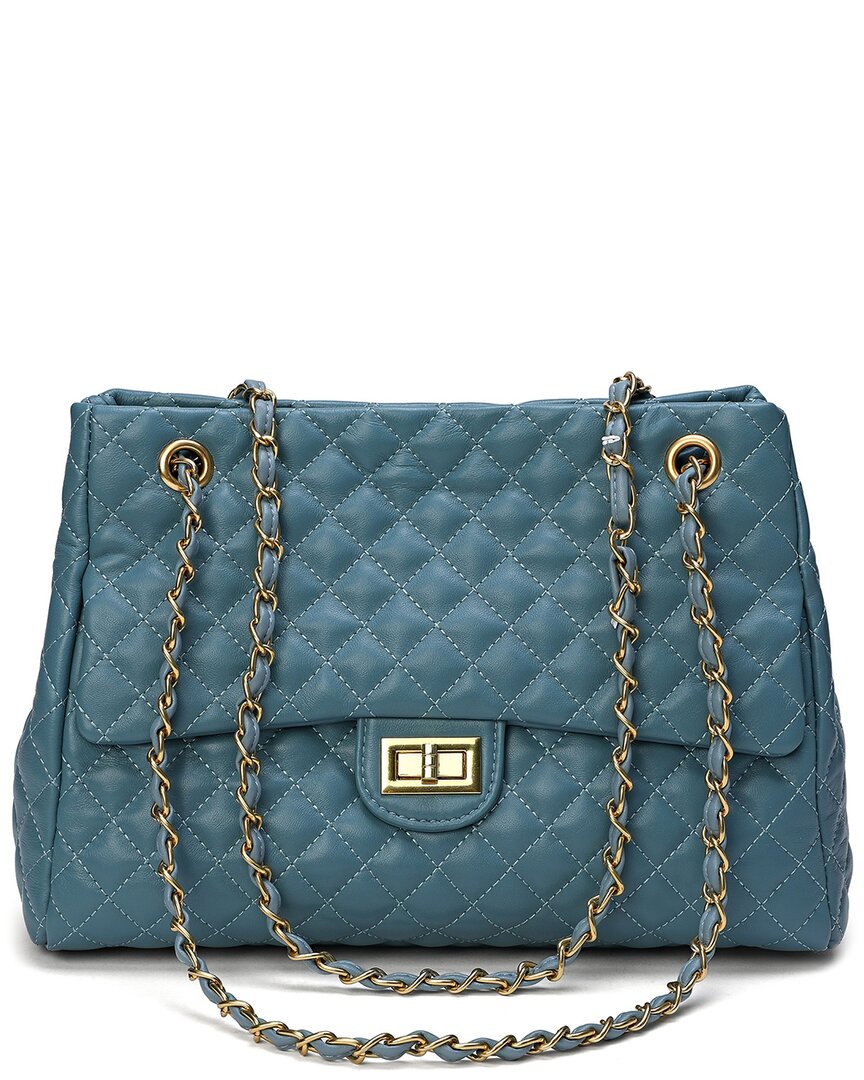 TIFFANY & FRED FULL-GRAIN QUILTED LEATHER TOTE