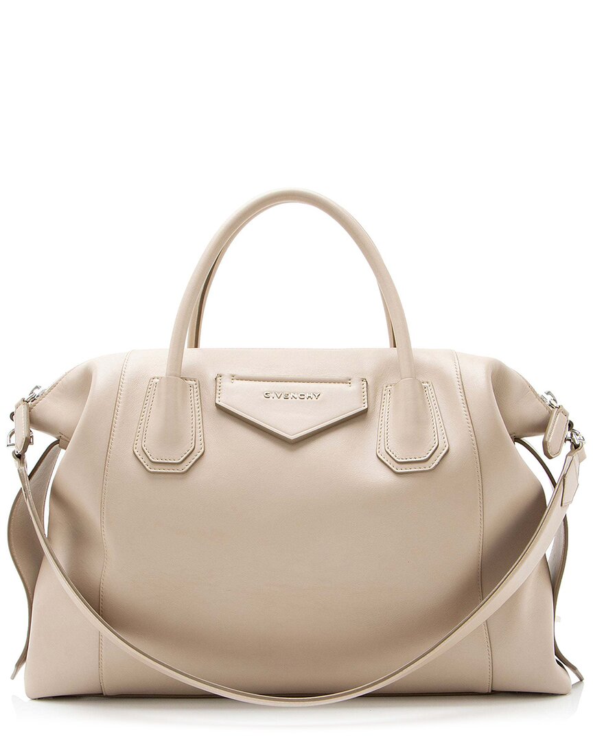 Givenchy Soft Antigona Medium Satchel (authentic Pre-loved) In Nude