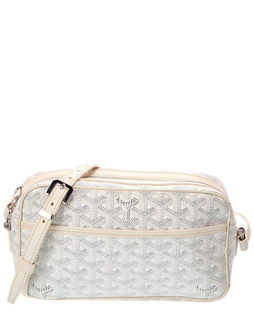 Pre-owned Goyard White Ine Canvas Ine (authentic Pre-loved)