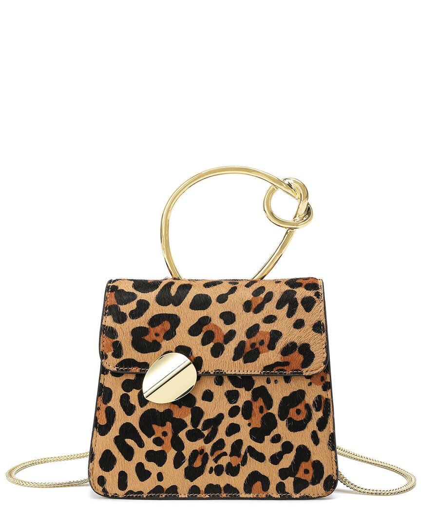 TIFFANY & FRED TIFFANY & FRED LEATHER & PONY HAIR TOP HANDLE CROSSBODY