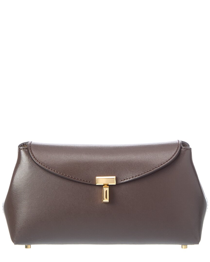 Totême Toteme T Lock Mini Leather Clutch