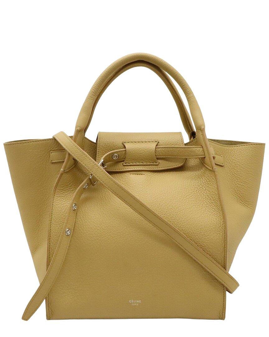 Celine Big Bag Small 2way Handbag (authentic Pre-loved) In Gold