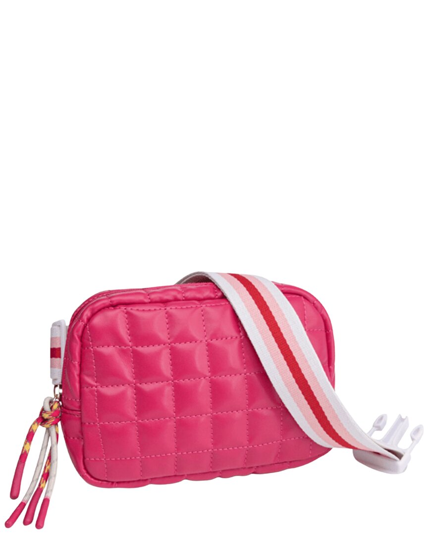 Inq Products Puffer Quilted Belt Bag With Adjustable Strap In Pink