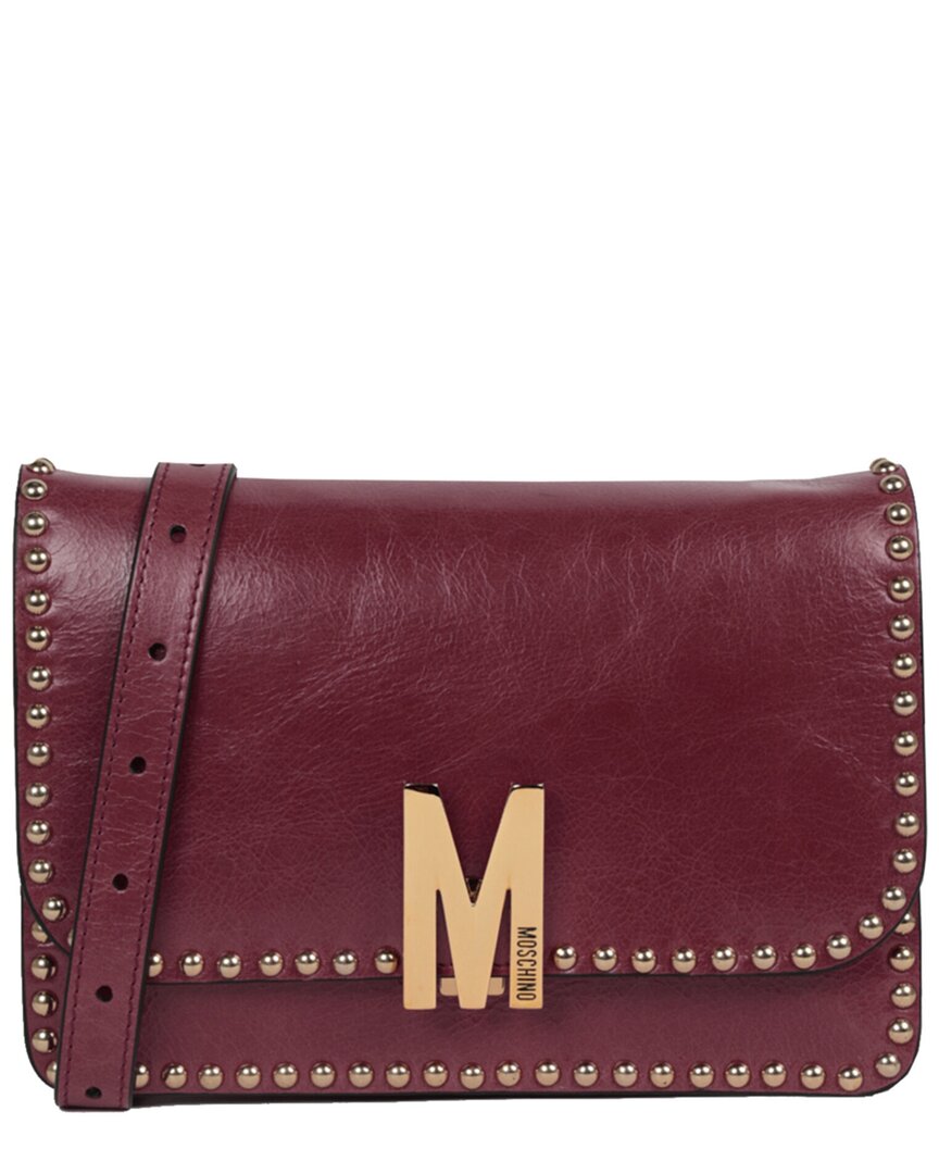 Moschino Leather Shoulder Bag In Red