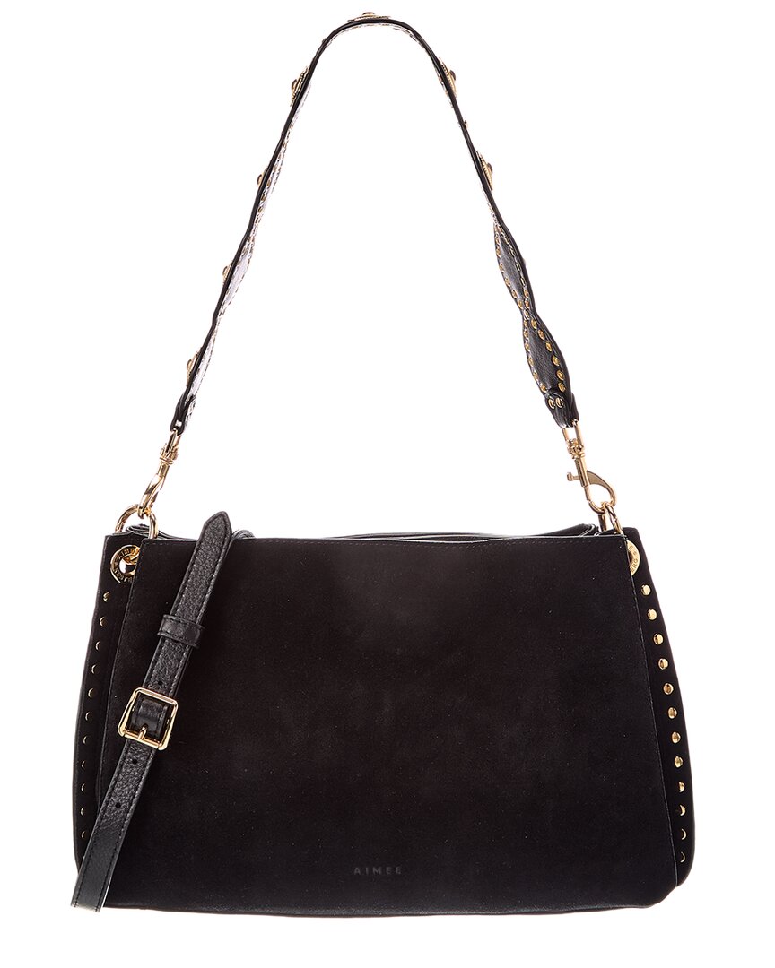 Aimee Kestenberg Roma Double Entry Suede Shoulder Bag
