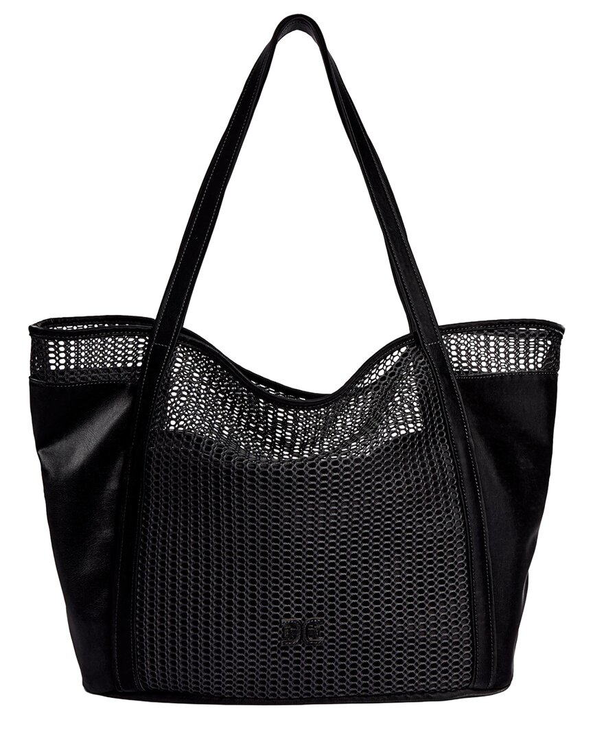 Sam Edelman Kyla Sheer Mesh Tote In Black