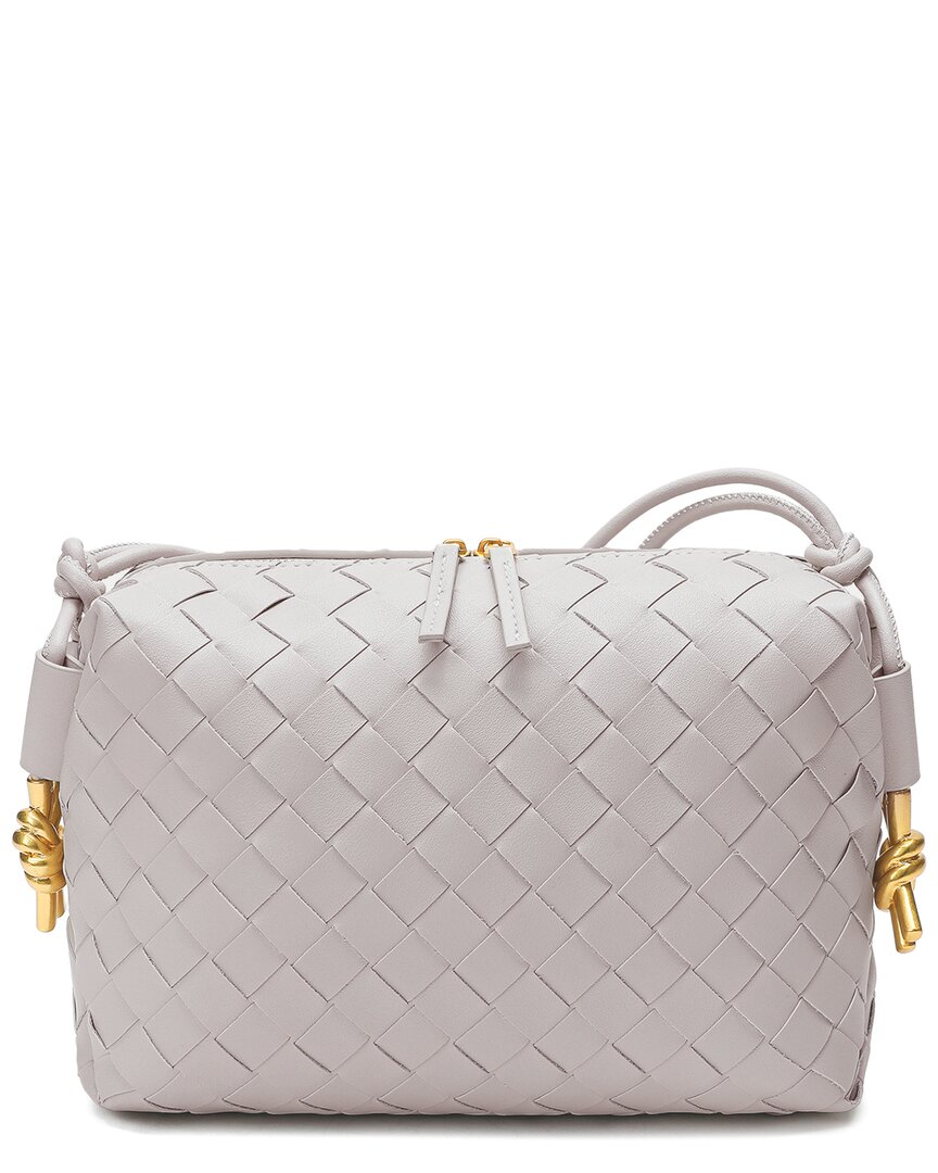 Tiffany & Fred Paris Large Woven Leather Crossbody