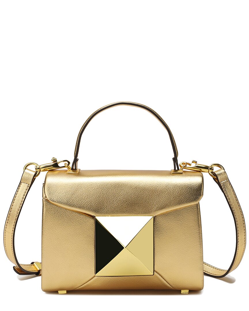 Tiffany & Fred Leather Top Handle Crossbody In Gold