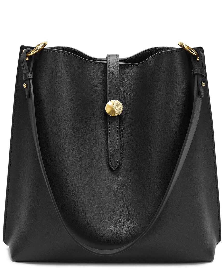 Shop Tiffany & Fred Paris Smooth Leather Shoulder Bag In Black