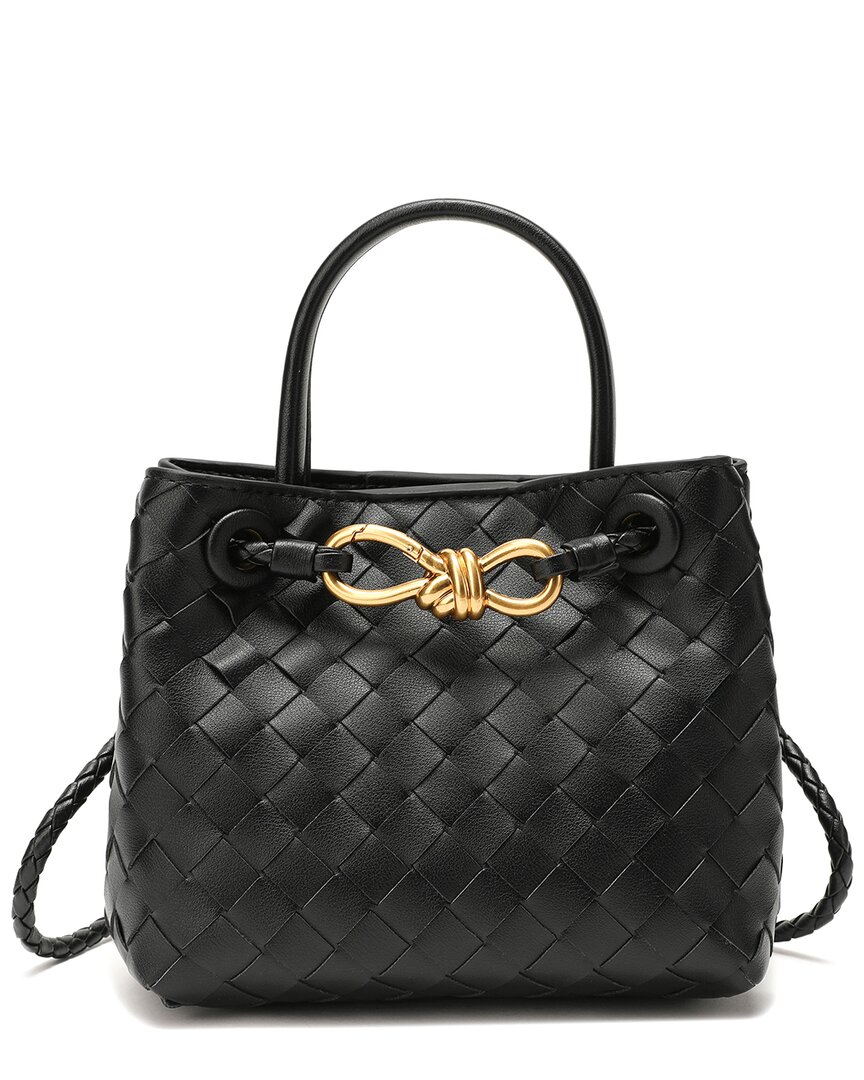 TIFFANY & FRED TIFFANY & FRED PARIS WOVEN LEATHER TOP HANDLE BAG