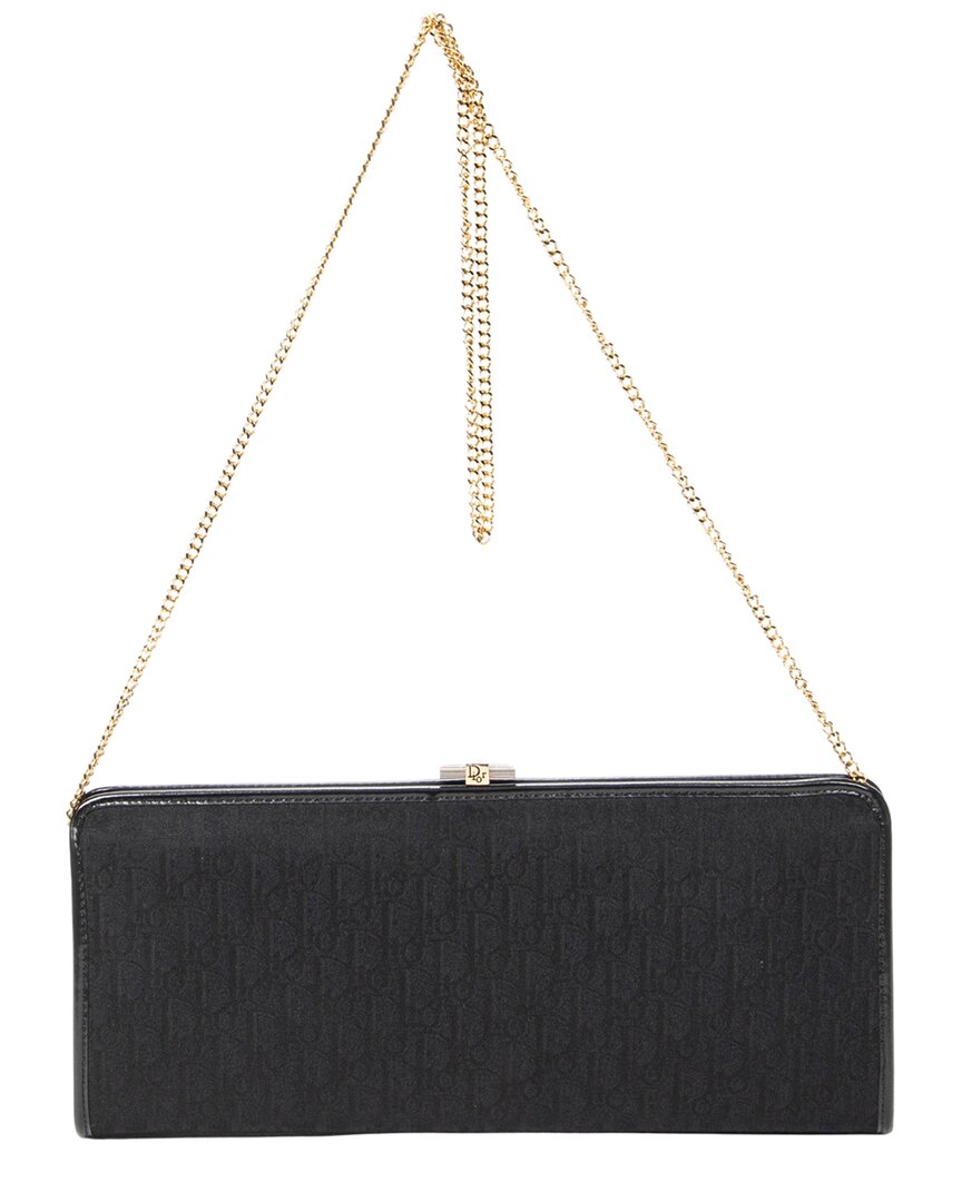 Dior Black Issimo Canvas Frame Chain Clutch (authentic Pre-loved)