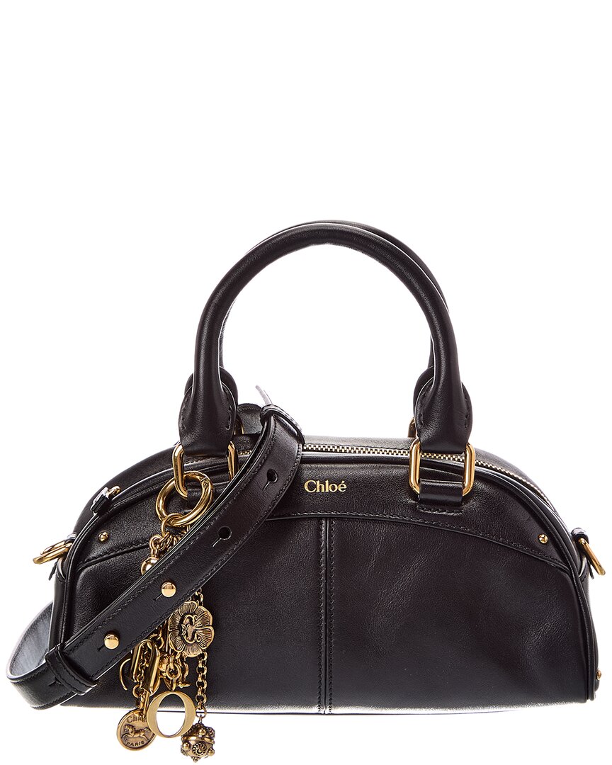 Chloé Small Leather Shoulder Bag In Black