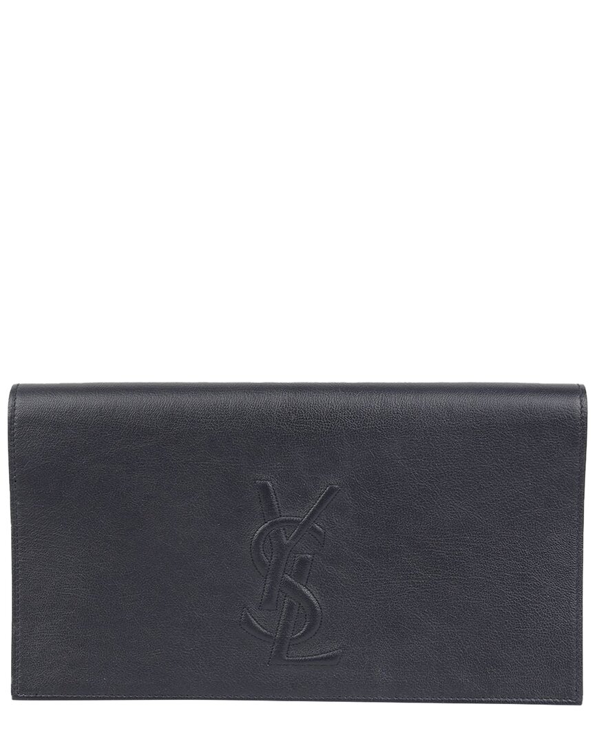Saint Laurent Beldujour Clutch (authentic Pre-loved) In Black