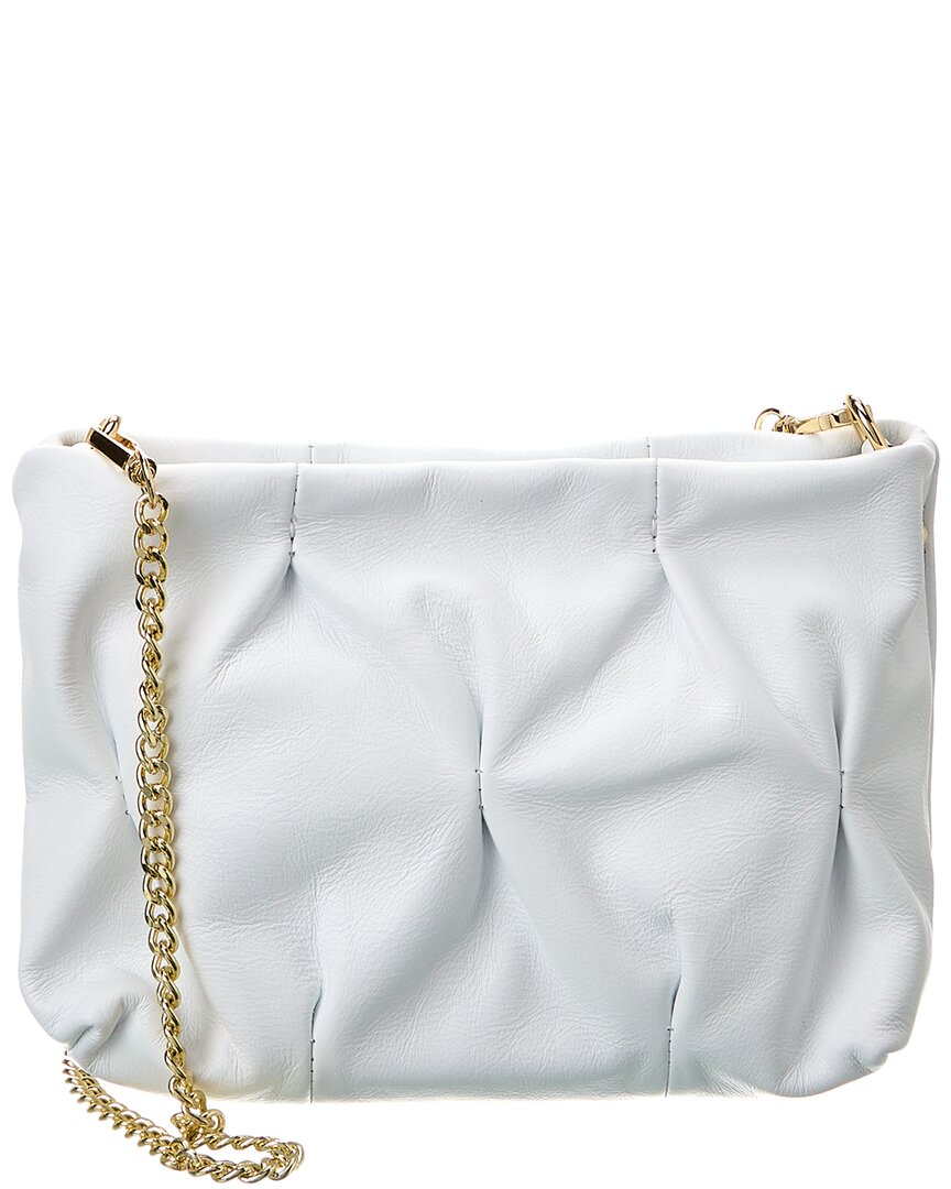 Persaman New York #1069 Leather Clutch In White
