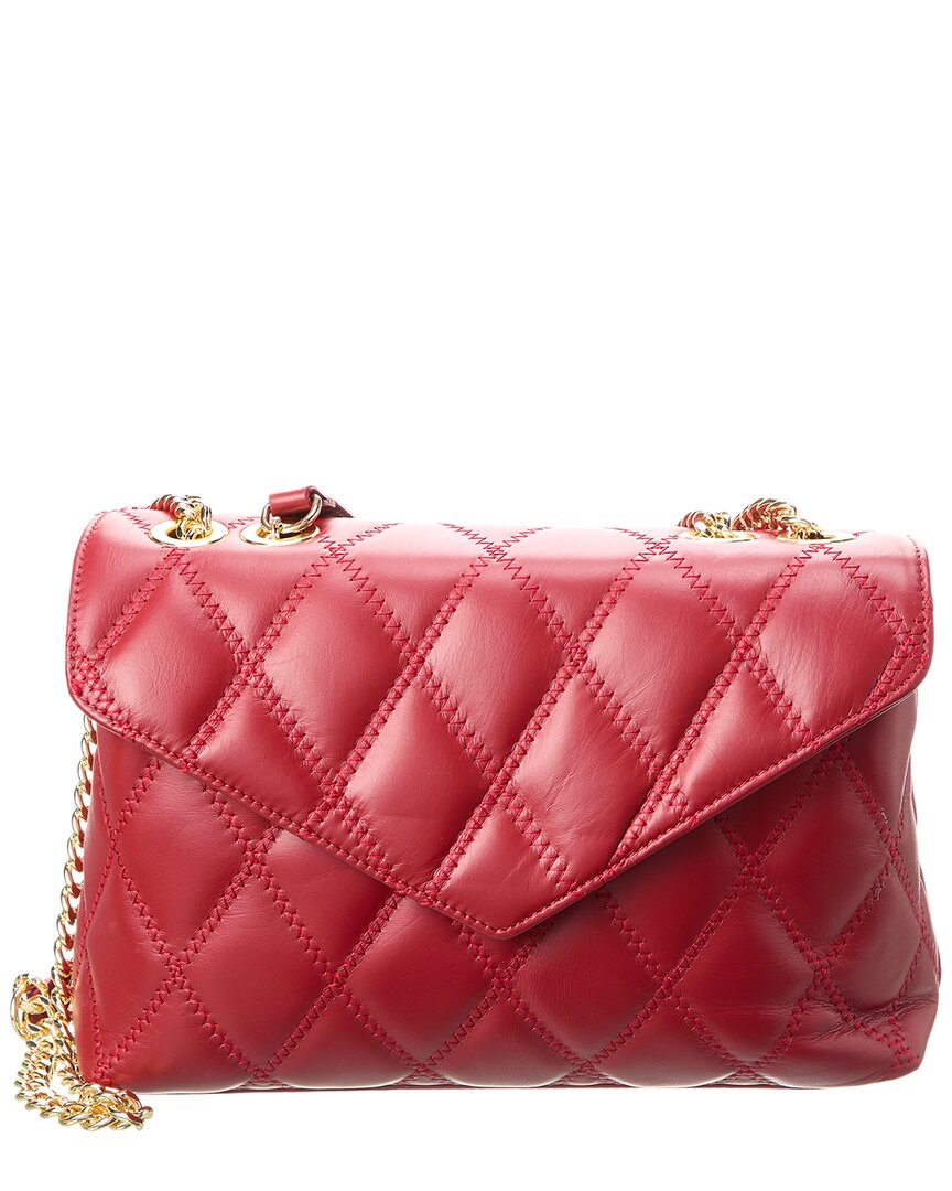 Persaman New York Emilia Quilted Leather Satchel In Red